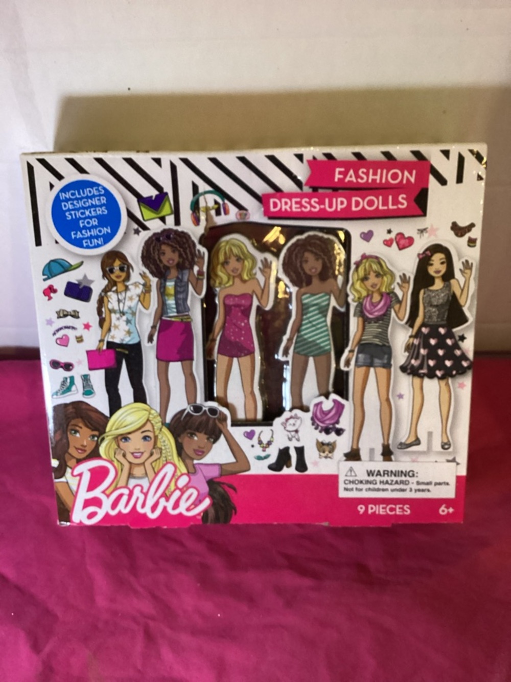 526-2018 Mattel Barbie Fashion Dress-Up Cardboard Paper Doll Set New